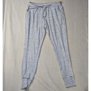 Gap Women’s XS Black & White Athletic‎ Jogger Sweatpants | Striped Drawstring